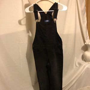 Girls Black Old Navy Overalls, Skinny 10-12